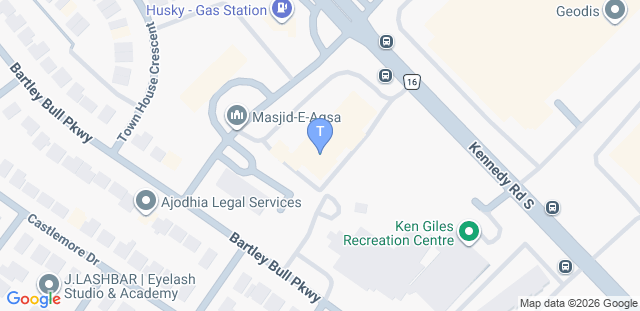 Map to TrainMeFit Brampton