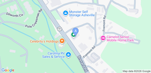 Map to Asheville Archery Training Center 