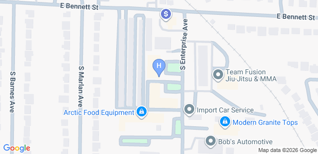 Map to Honey's Barbell Springfield