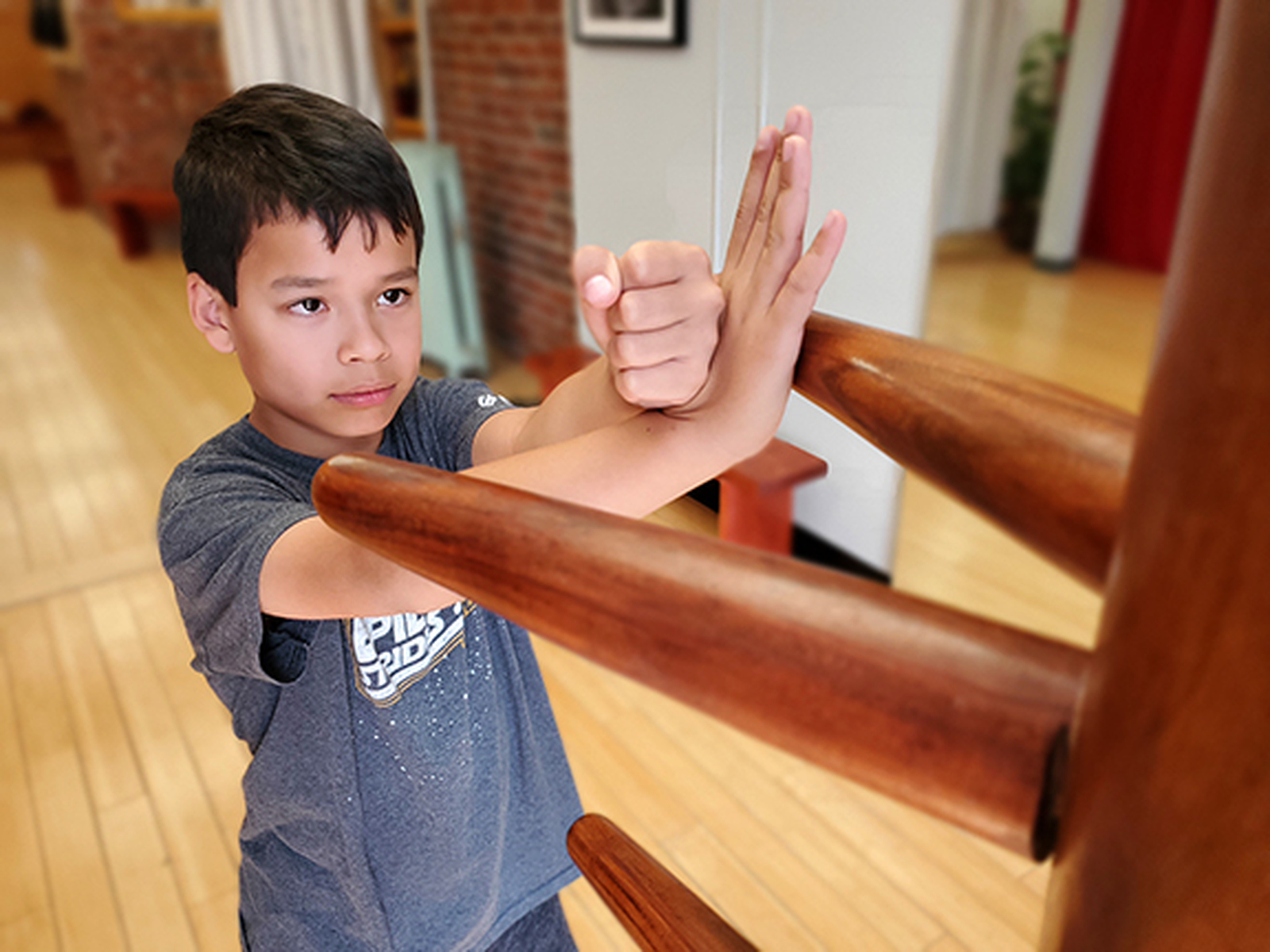 A child practicing Ving Tsun Kung Fu
