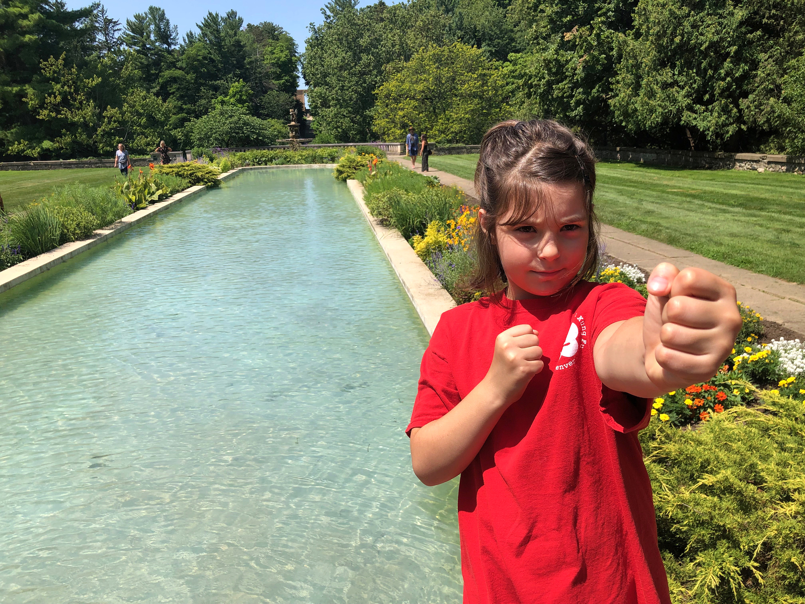 Sifu Kris training with children at Detroit Kung Fu Academy