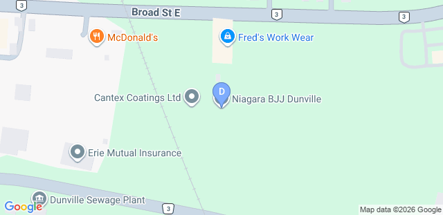 Map to Niagara BJJ DUNNVILLE 