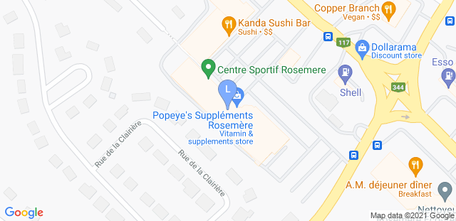 Map to Alliance Jiu Jitsu Rosemère