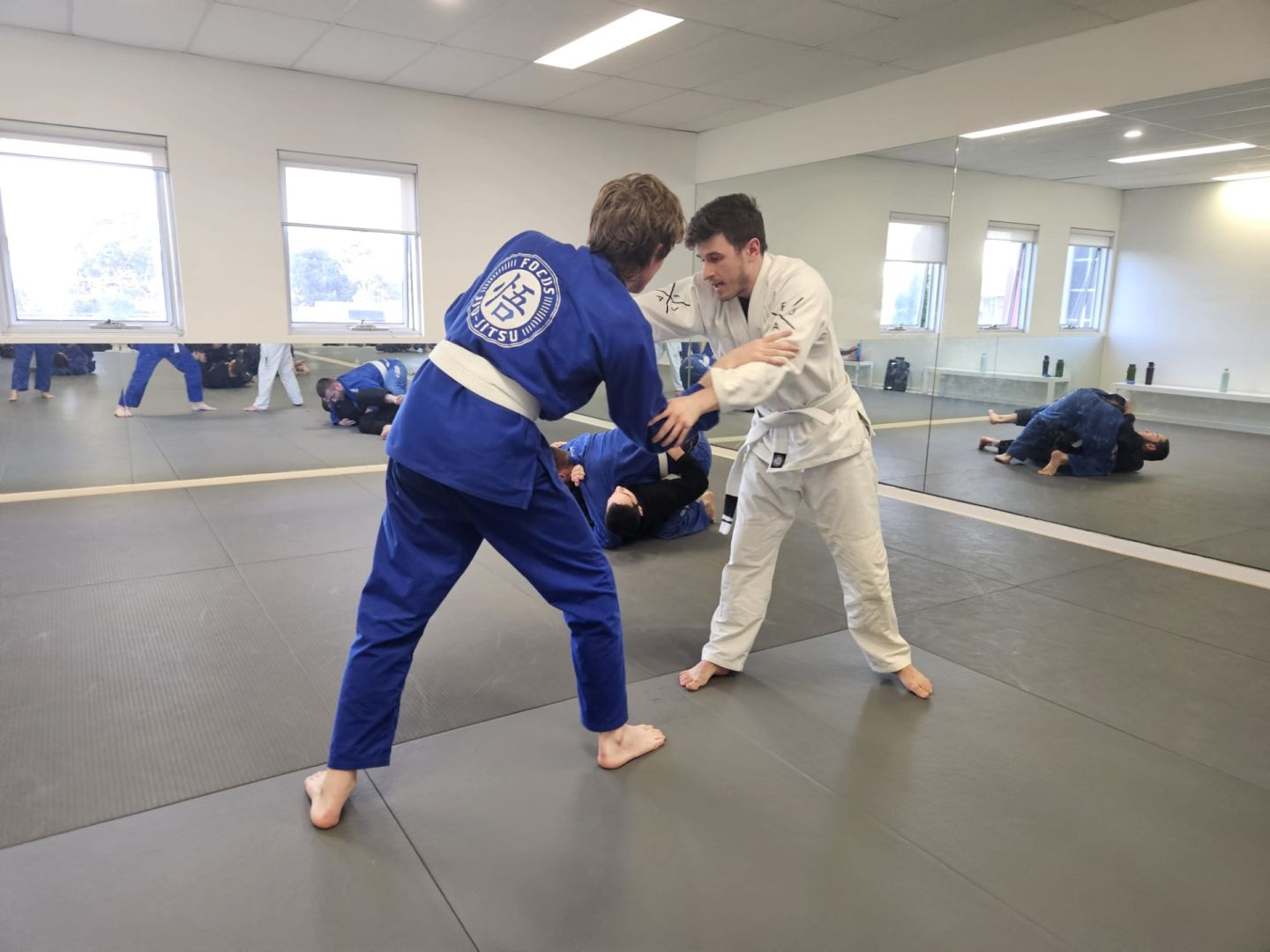 Standing grip practice at Focus Jiu Jitsu