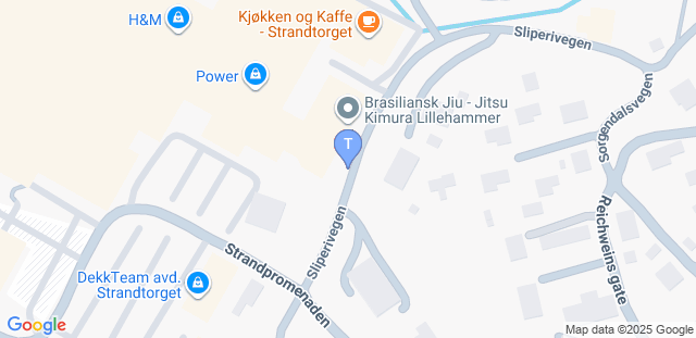 Map to Tvekamp Kimura Lillehammer
