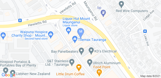 Map to Mount Maunganui Jiu Jitsu