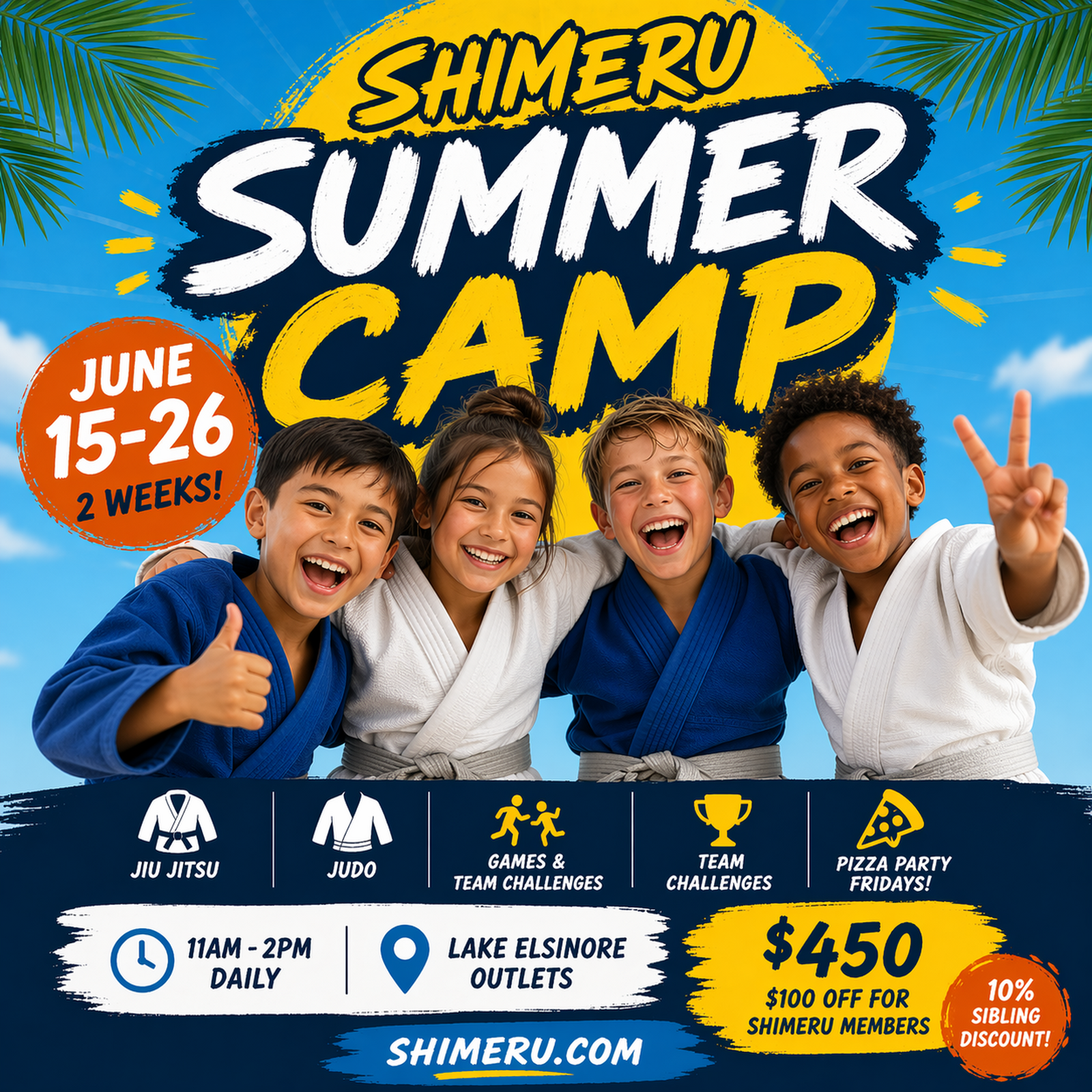 Shimeru Jiu Jitsu and Judo Summer Camp 2026 — Lake Elsinore