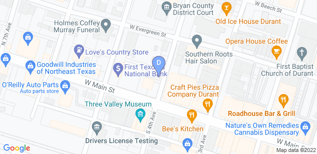 Map to Day’s Black Belt Academy - Durant