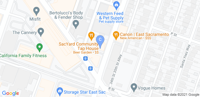 Map to Capitol Jiu Jitsu Sacramento
