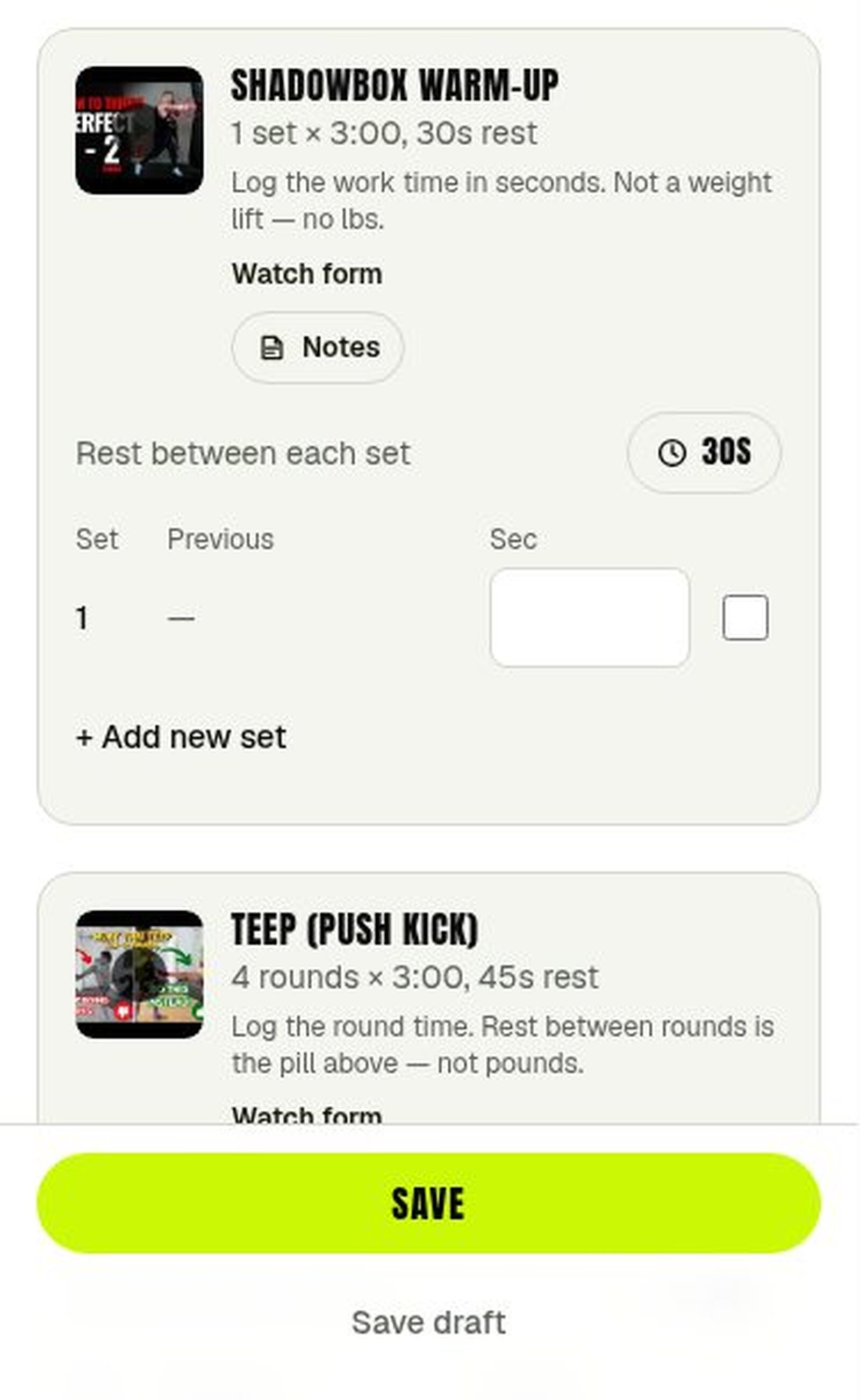 SVG Performance app: workout logger with rest timer and form video