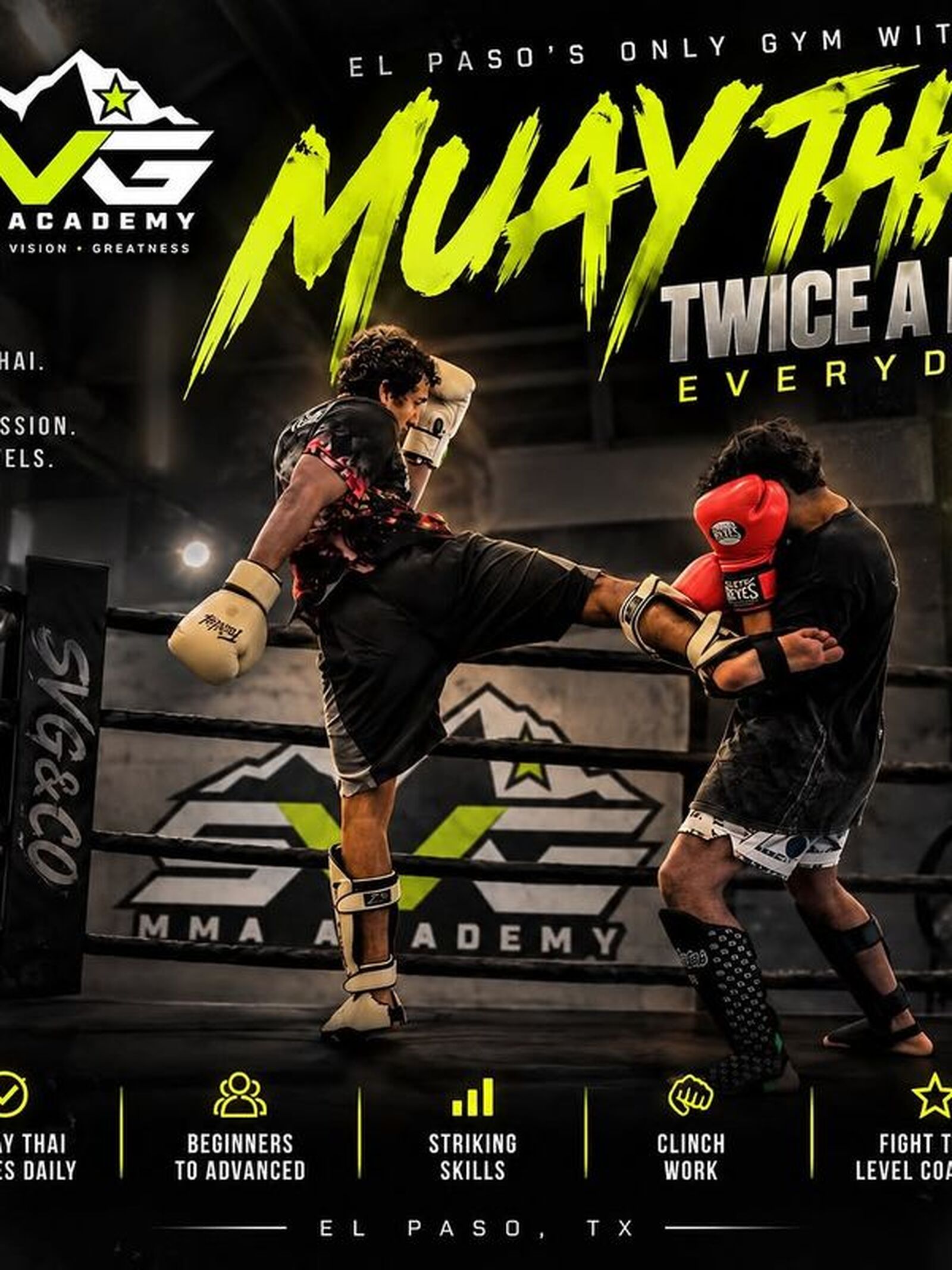 SVG MMA Academy Instagram post: Muay Thai isn’t just part of the schedule here — it’s part of the culture. 🥊 Train Muay Th