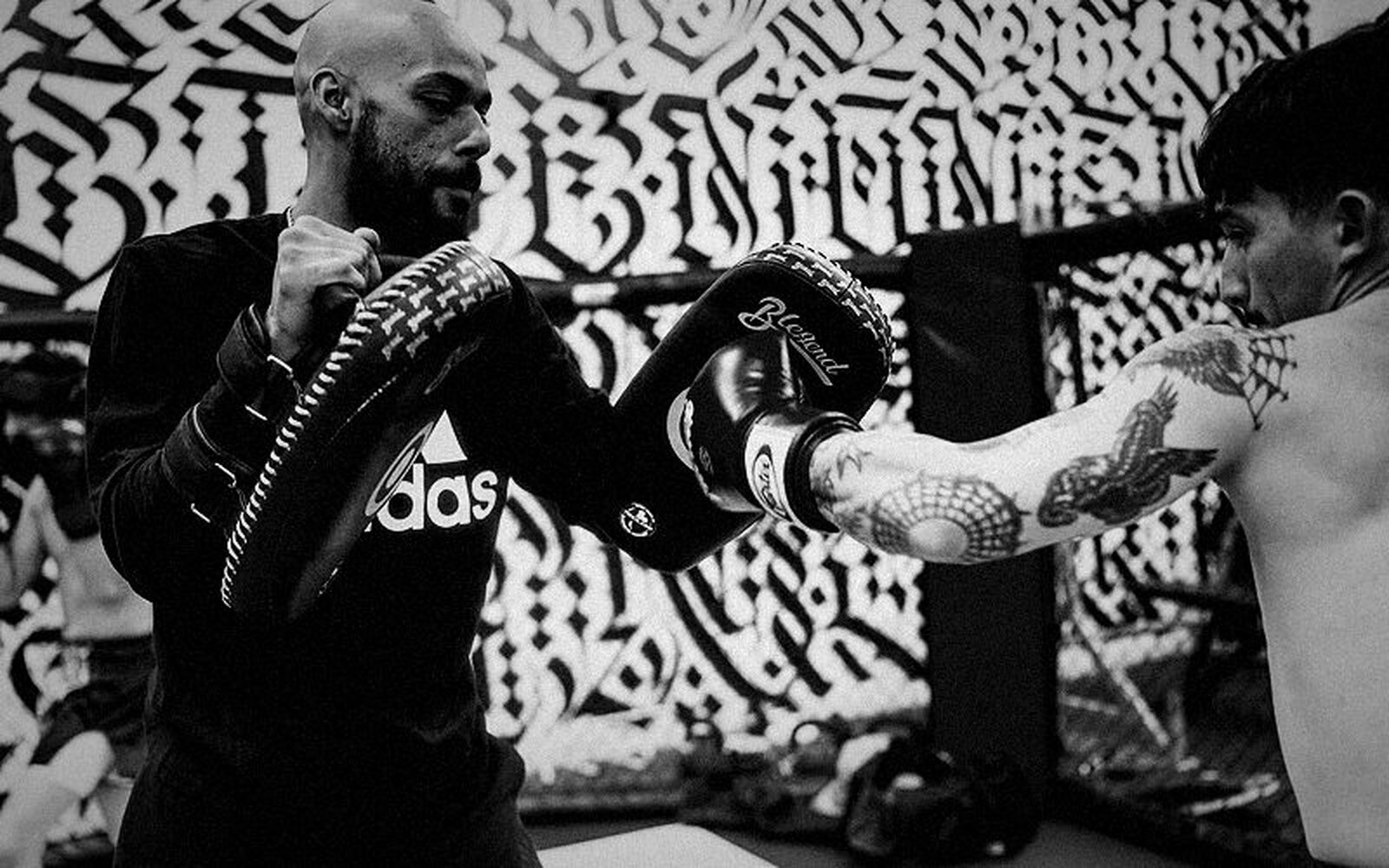 Boxing mitt work with a coach at SVG MMA Academy