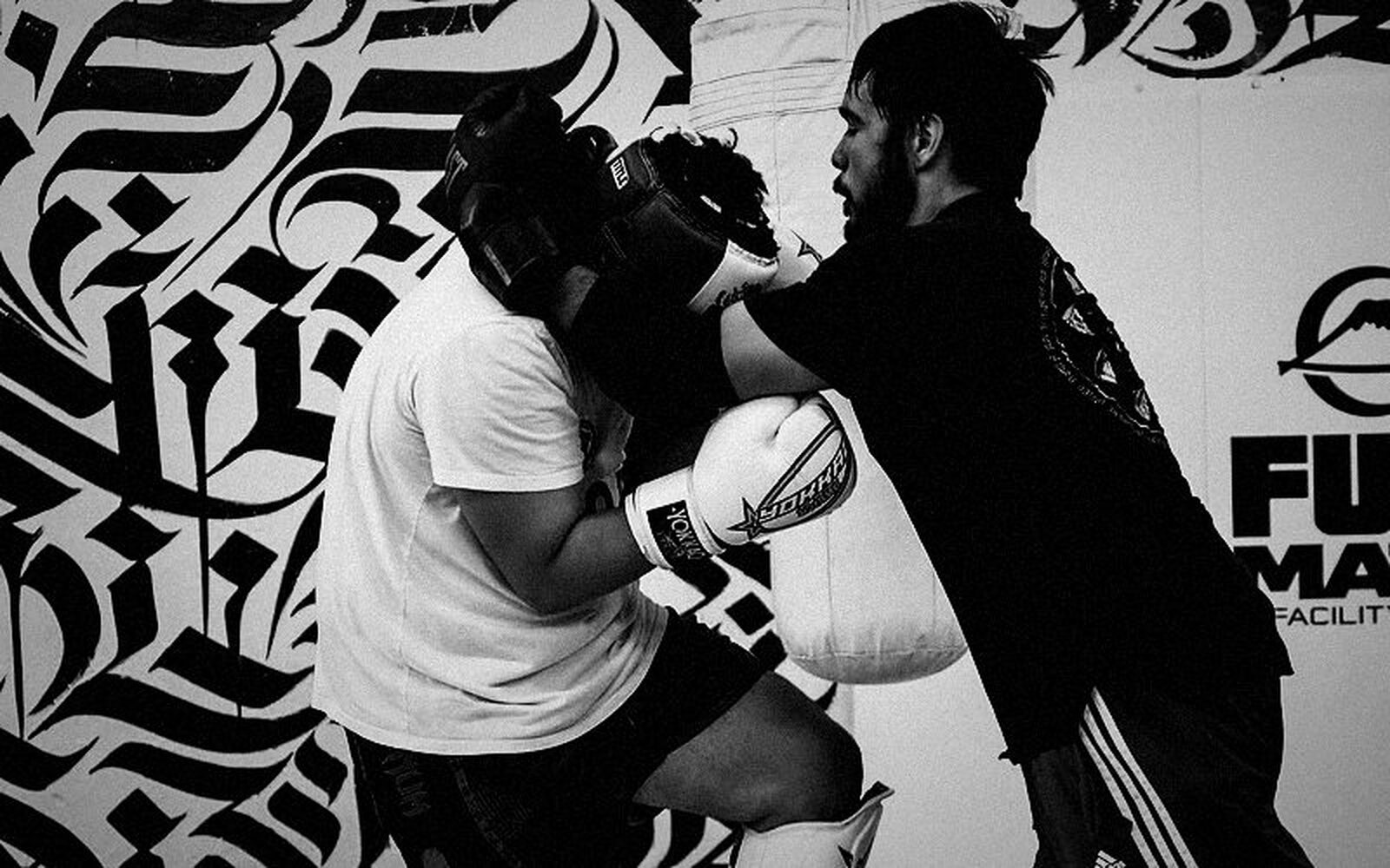 Muay Thai clinch and knee drill at SVG MMA Academy