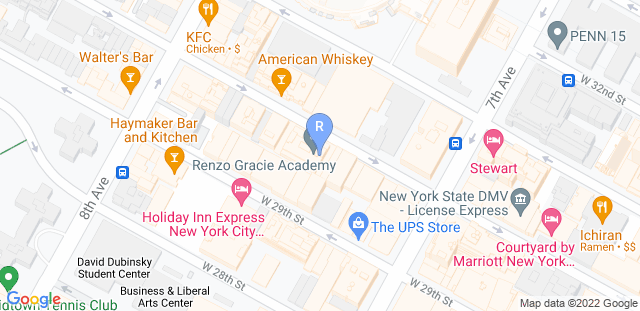 Map to Renzo Gracie HQ