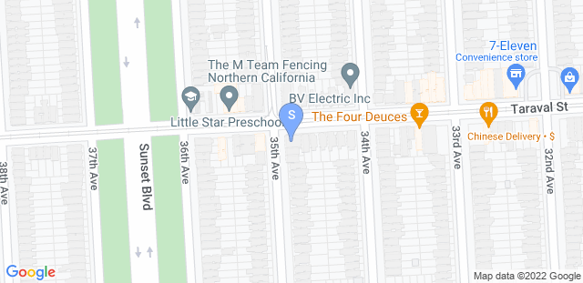 Map to San Francisco Judo Institute