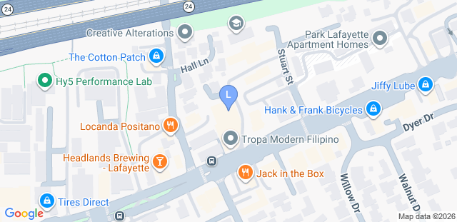Map to Lamorinda Jiu-Jitsu Kickboxing and Wrestling