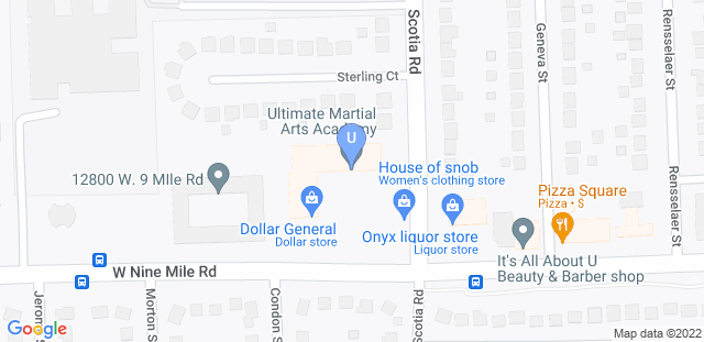 Map to Ultimate Martial Arts - Oak Park