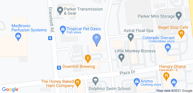 Map to Parker Self Defense Center, 501(c)(3)/non-profit