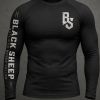 Hero Down Fundraiser | Black Sheep | Black & White Youth Rash Guard Photo 1