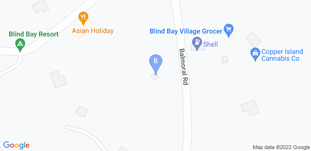 Map to Blind Bay Resort