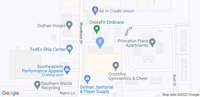 Map to On Deck Hitting Academy