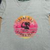 Ladies T-shirt with pink sunset  Photo 1