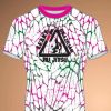 Youth No-Gi Rashguard - White with Green/Pink Crackle Photo 1