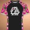 Youth No-Gi Rashguard - Pink/Green geometric Photo 1