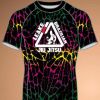 Adult No-Gi Rashguard - Green/Pink/Yellow Crackle Photo 1