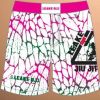 Adult No-Gi Shorts - White with Green/Pink Crackle Photo 1