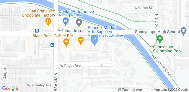 Map to Phoenix Shotokan Karate Dojo