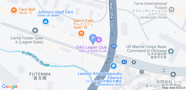 Map to Pacific Grappler Dojo