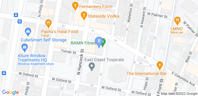Map to BAMN Fitness