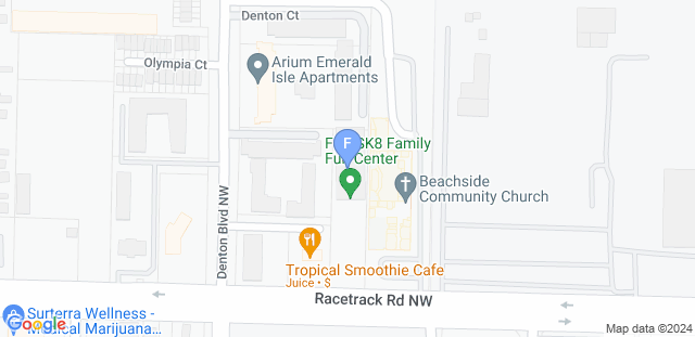 Map to Fort SK8 Family Fun Center