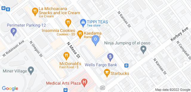Map to Ocelotl Martial Arts Academy 