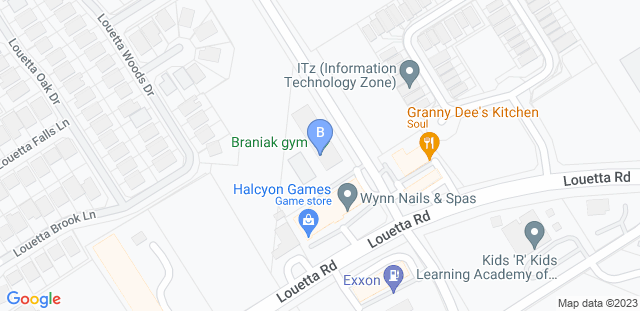 Map to BRANIAK GYM
