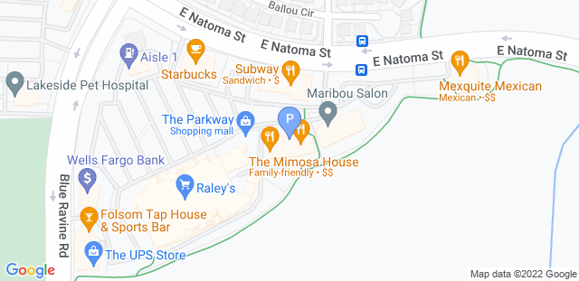 Map to Premier Martial Arts Folsom