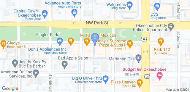 Map to Okee Jiu Jitsu