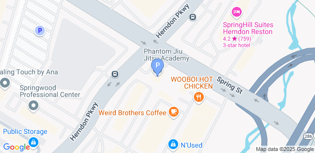 Map to Phantom Jiu Jitsu Academy 