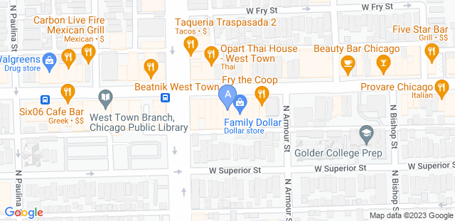 Map to Axé Academy Chicago