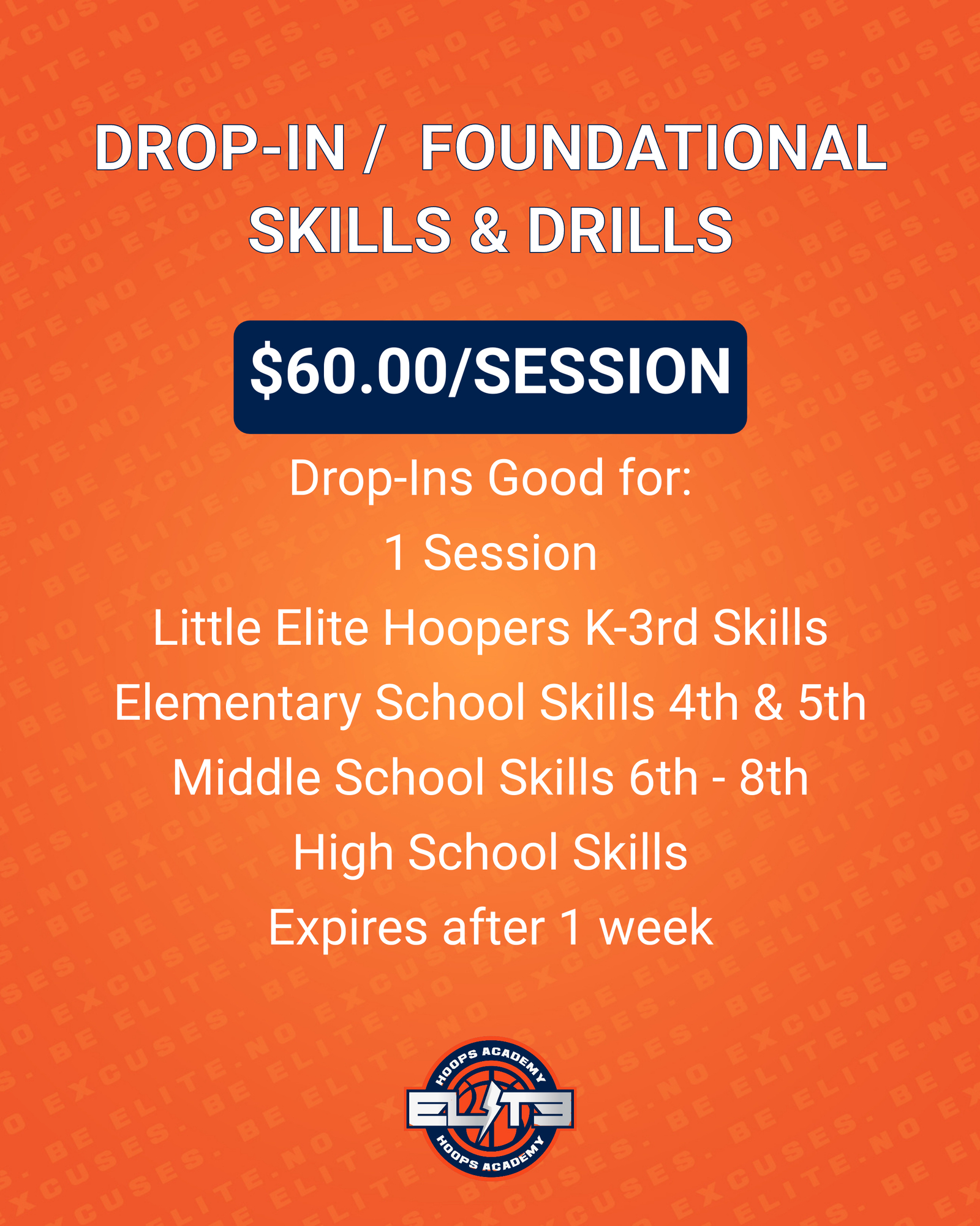 Click Image to Book Drop In Seesions