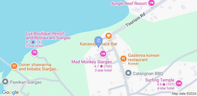 Map to Catangnan Beach Dojo