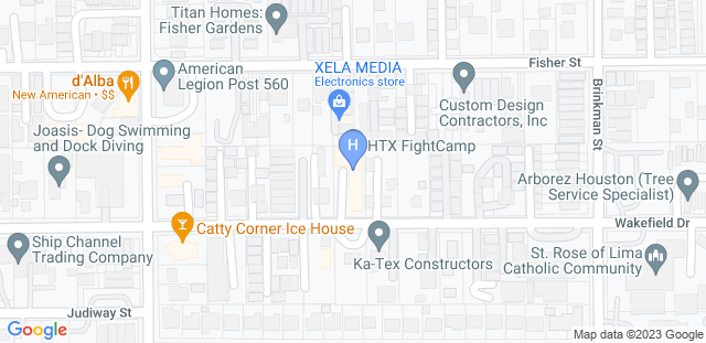 Map to HTX FightCamp & HTX Print Labs