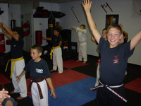 Kids having fun in class