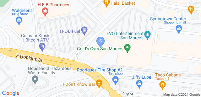 Map to San Marcos Jiu Jitsu