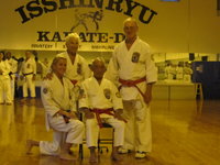GrandMaster Angi Uezu with Sensei Rigby, Mrs. Judy Rigby & Ms. Leah Rigby July 2012