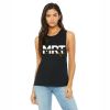 MRT Women's Flowy Muscle Tank (Black and Gray) Photo 2