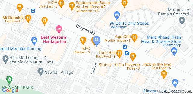 Map to Mt. Diablo Jiu Jitsu