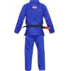 FUJI Unisex All Around BJJ Gi - Black/White/Blue Photo 5