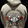 Annapolis Boxing Heavy Hoodie – Heather Grey Photo 2
